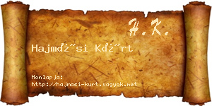 Hajmási Kürt névjegykártya